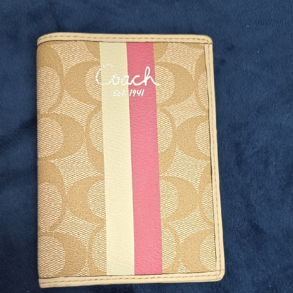 Coach Handbags - Coach Tan and Pink Signature  Pasaport